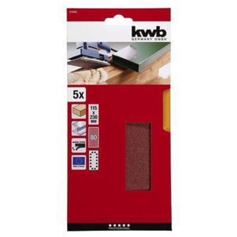 KWB - 5 tiras 80K 115X230MM q-s 49818908