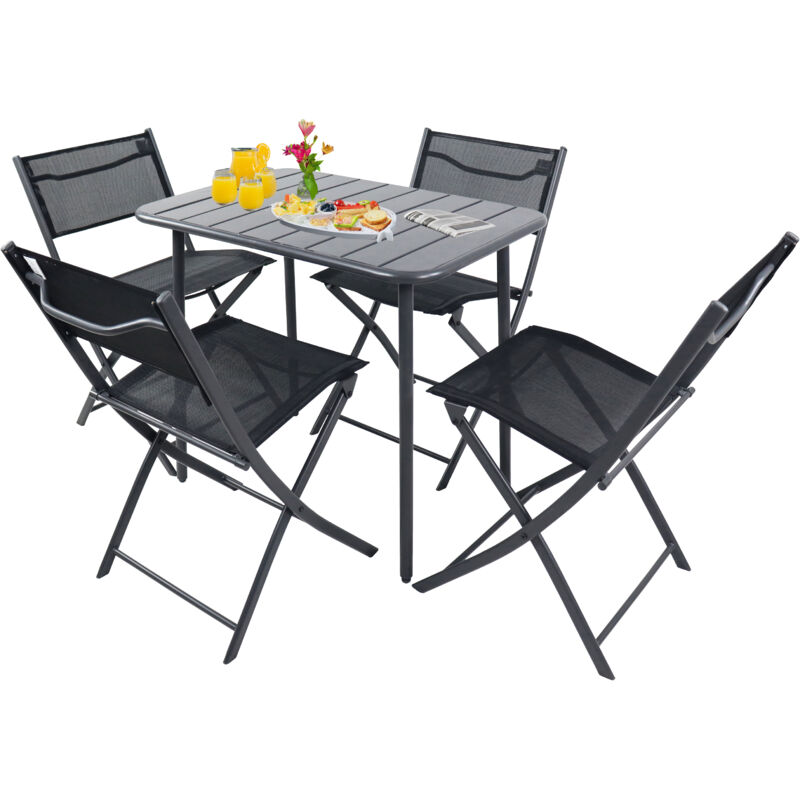 Vcm - 5 Tlg. Bistroset Balkonset Garten Sumila
