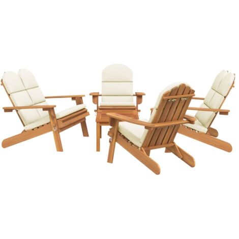 5-tlg. Garten-Lounge-Set Adirondack Massivholz Akazie vidaXL