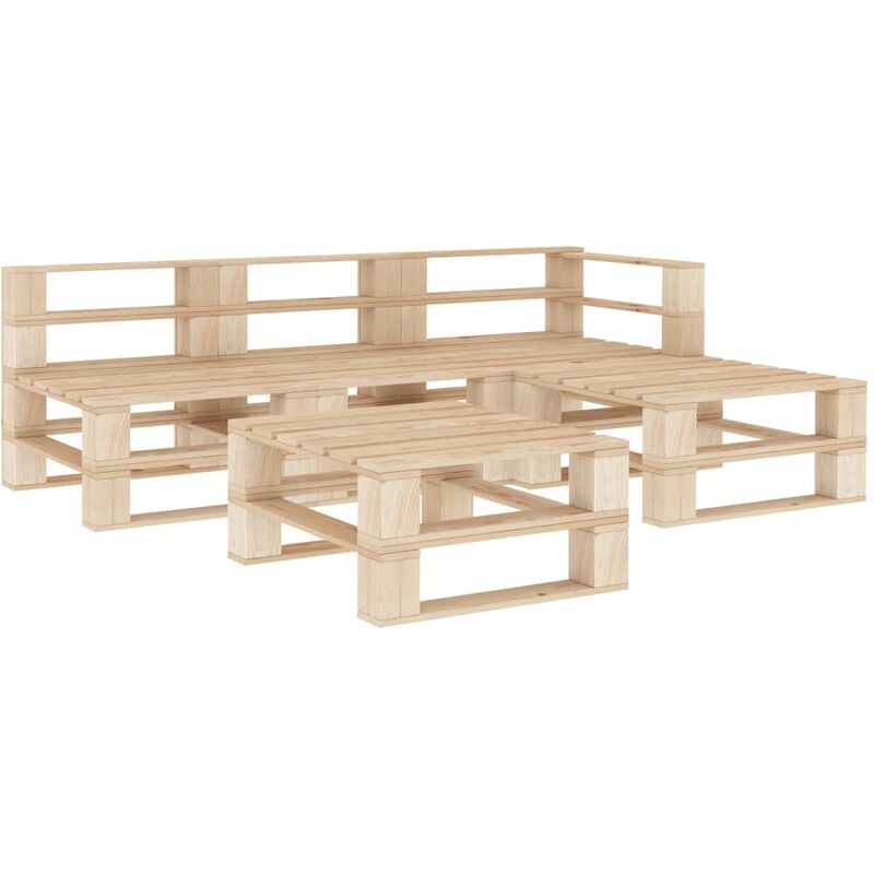 5 Tlg Garten Lounge Set Aus Paletten Holz