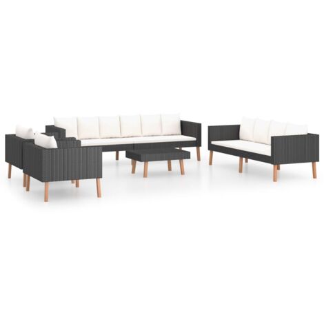 vidaXL Gartenmöbel Poly Rattan Sitzgruppe Lounge Sofa Garnitur mehrere Auswahl