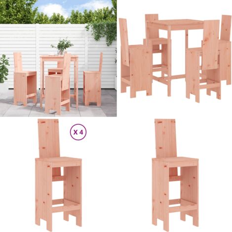 5-tlg. Gartenbar-Set Massivholz Douglasie - Gartentisch - Barhocker - Gartenmöbel - Outdoor Möbel - Holzmöbel - Home & Living