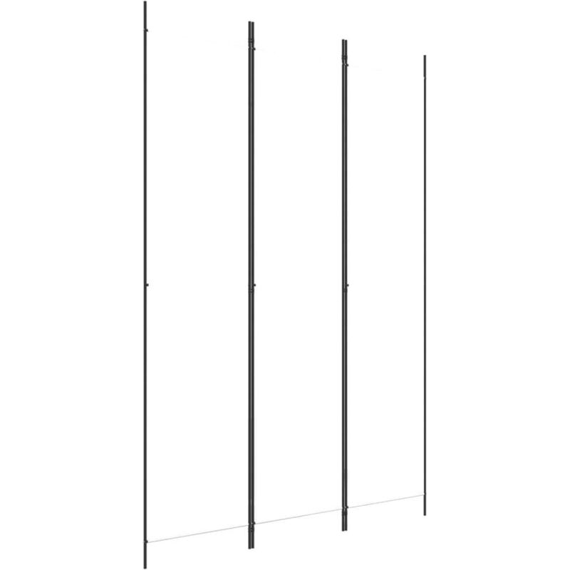 3-tlg. Paravent Weiß 150x220 Cm Stoff Vidaxl