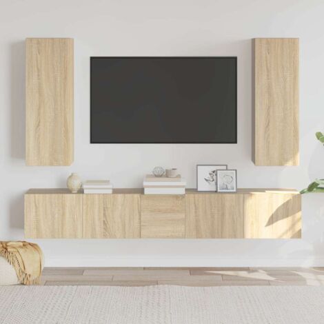 5-tlg. TV-Schrank-Set Sonoma-Eiche Holzwerkstoff vidaXL