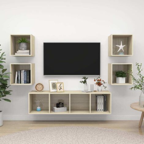 5-tlg. TV-Schrank-Set Sonoma-Eiche Holzwerkstoff vidaXL86470