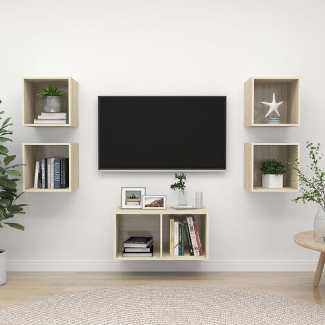 5-tlg. TV-Schrank-Set Sonoma-Eiche Holzwerkstoff vidaXL913717