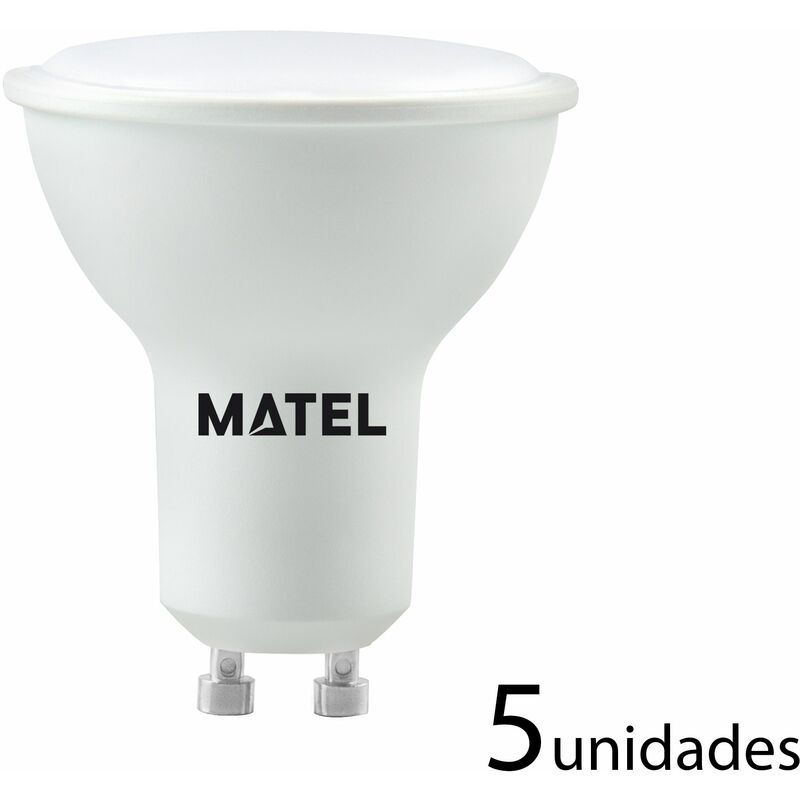 

5 unidades Bombilla LED dicroica 120 casquillo GU10 8w 750lm cálida