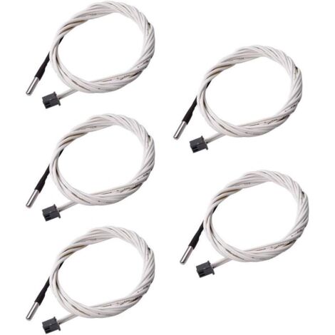 5 unidades de termistor de alta temperatura HT-NTC100K de 2 m y 350 °C para impresora 3D