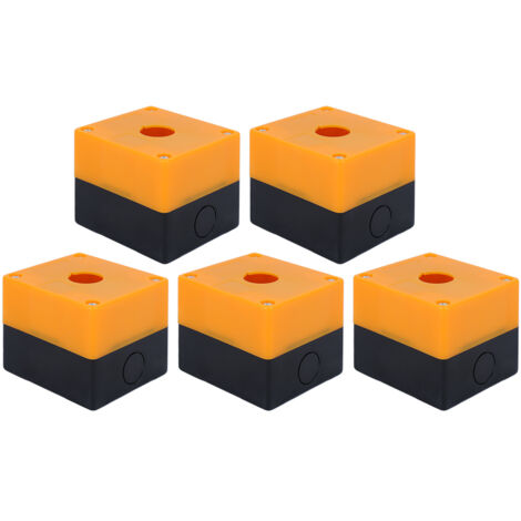 5 Unités Boîte de Commande Bouton d'Arrêt d'Urgence Etanche Jaune 22mm BX1-22