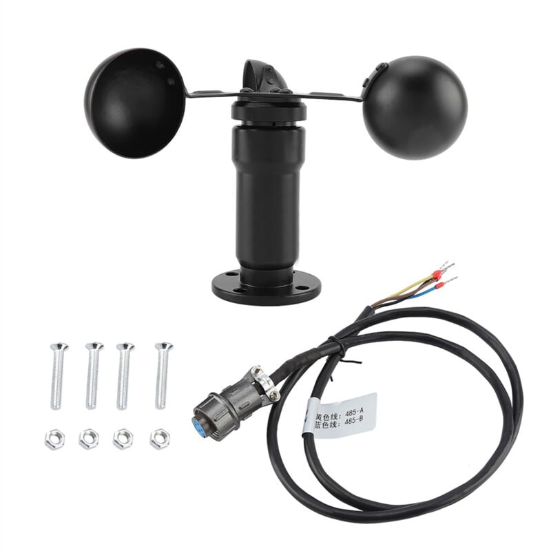 Image of 0‑5 v Aluminiumlegierung Windgeschwindigkeitssensor Anemometer drei Tassen Detektor - Eosnow