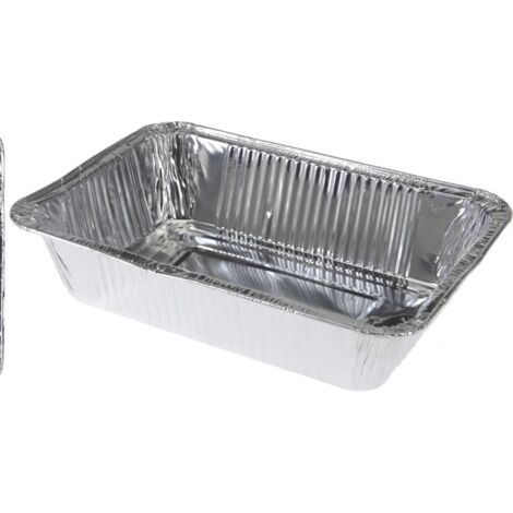5 VASCHETTE GRILL BBQ IN ALLUMINIO 22X15,5X4CM