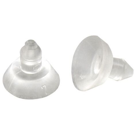 5 Ventouse Anti Dérappante Transparente D.10mm Blister De 12 - Vynex