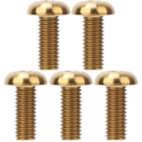 5 vis en alliage de titane M5x12 pour fixation de porte-bidon et freins à disque vélo (lot de 5, couleur or)