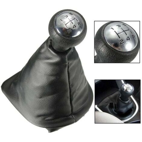 5 Vitesses Pommeau de Levier de Vitesse avec Soufflet Compatible pour Peugeot 307