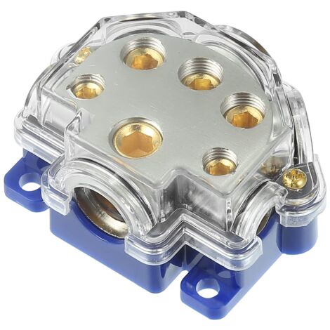 5 Voies Puissance Distribution Bloc pour Voiture Audio Répartiteur Bleu Base