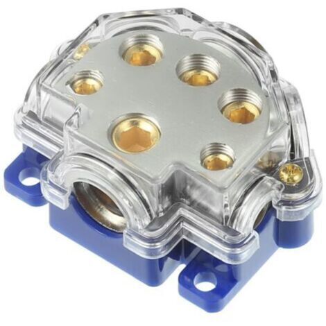 5 Voies Puissance Distribution Bloc pour Voiture Audio Répartiteur Bleu Base Répartiteur électrique