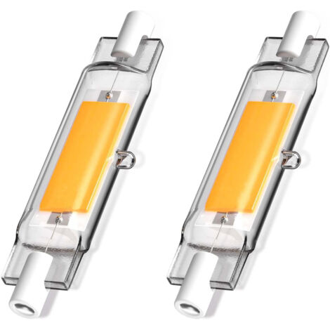 5 W R7S 78 mm J78 COB-Filament-LED-Glühbirne, 500 Lumen, 360 Grad, Halogenlampe entspricht 30 W, 48 W, 50 W, perfekt für Zuhause, Küche, Zimmer, Balkon, Büro usw. (2 Stück, Kaltweiß 6000 K)