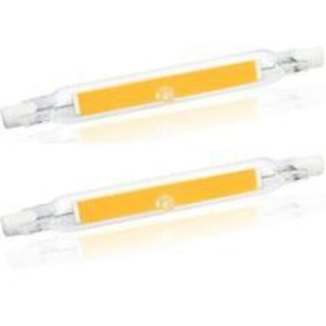 5 W R7S 78 mm J78 COB-Filament-LED-Glühbirne, 500 Lumen 360 Grad, Halogenlampe entspricht 30 W, 48 W, 50 W, perfekt für Zuhause, Küche, Zimmer, Balkon, Büro usw. (2 Stück, Warmweiß 2700 K) [Energiekla