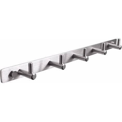 5 Wandhaken aus Edelstahl für Bademäntel, Handtücher, Bad-/WC-Kleiderbügel, Garderobenständer und Geschirrtuchhalter
