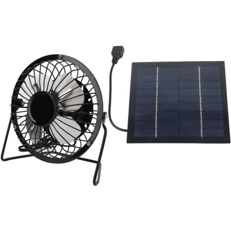 5-Watt-Mini-Solar-USB-Ventilator mit tragbarem Akku für Büro, Zuhause und Outdoor-Einsatz