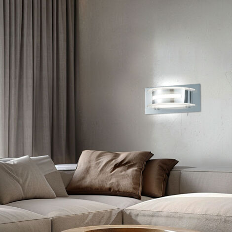 5 watts COB-LED applique murale design lumière métal chromé interrupteur moderne TRIO 222070106