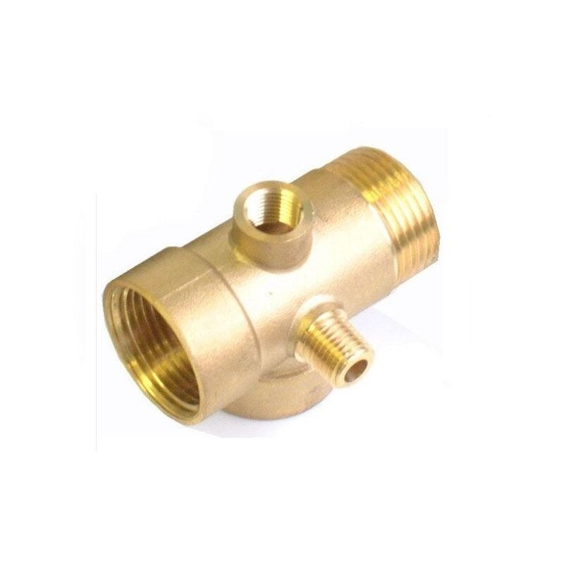 5-Way Brass Pump Fittings Connector Pressure Check Vessels Gauges 1' x 1/4' BSP