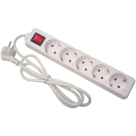 5 wege steckdose mit schalter - 15 m kabel - wei - schuko 1519827 1519827 1519827