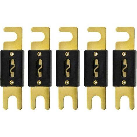 5 X 150A Fusible ANL re Automobile l'audio Puissance sécurité protéger Tube de Verre plaqué Or Protection