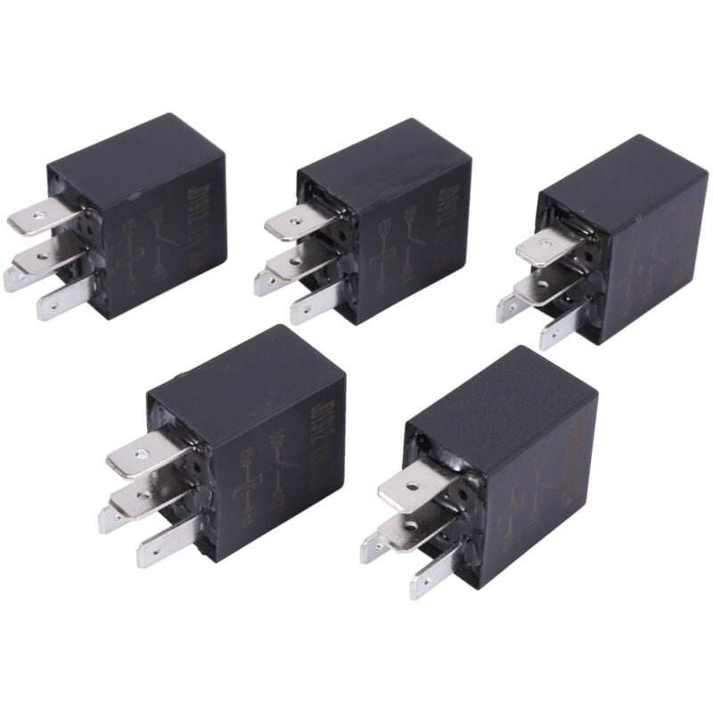 Image of Tlily - 5 x 30A amp 12 v 4Pin Auto Relais Kit spst für Fan Kraftstoffpumpe Licht Horn