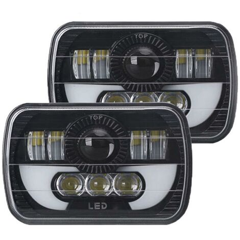 5 x 7 Zoll quadratischer 7 Zoll LED-Scheinwerfer 6500 K LED High/Low-Blinker für Samurai Wrangler Off Road
