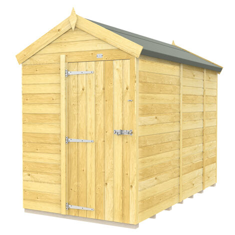 5 x 9 Feet Apex Shed - Single Door Without Windows - Wood - L272 x W147 x H217 cm