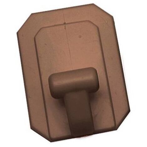 5 x BL GANCIO ADESIVO GIGANTE PLAST MARRONE 2 PZ