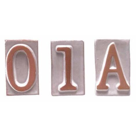 5 x BL LETTERA A IN TERRACOTTA 5X9 CM