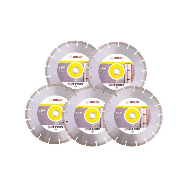 Bosch - 5 X 2608615032 Pro Universal Diamond Blade Cutting Disc Grinder 300mm 12'