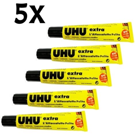 5 x Colla multiuso/Colla gel/Adesivo  20ml UHU extra