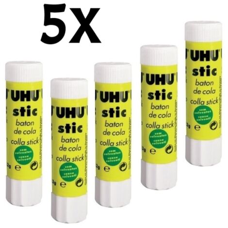 5 x Colla multiuso/Colla stic/Adesivo senza solventi 8,2g UHU