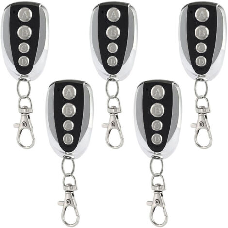 5 X Émetteur à Main 433 MHz Porte de Garage Télécommande, Compatible avec Les Modèles Nice Flor-S, DITEC, V2/Réglage Facile/4 Canaux