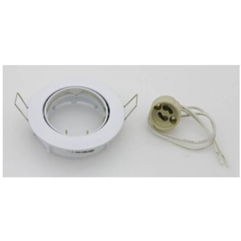 5 x FARETTO EMPOTRADO FIJO PARA LED GU10 BLANCO