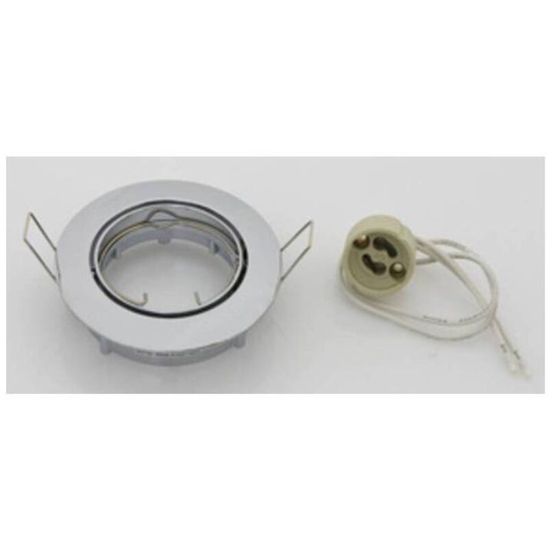 5 x FARETAS EMPOTRADAS ORIENTABLES PARA LED GU10 CROMO