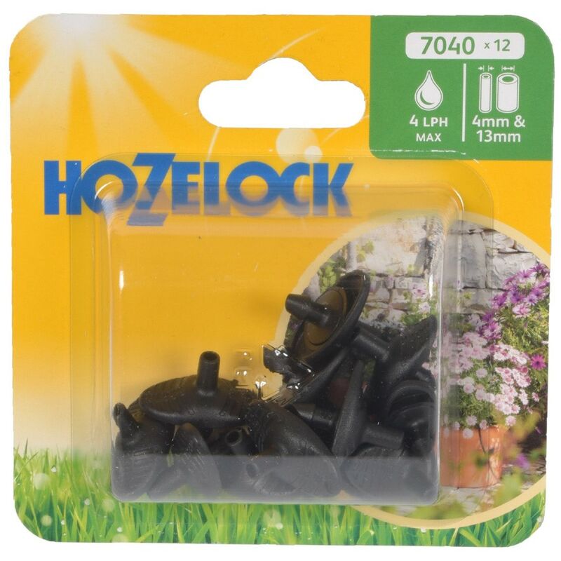 12 x Hozelock 7040 Pinch Drip Pressure Compensating Micro Irrigation Watering