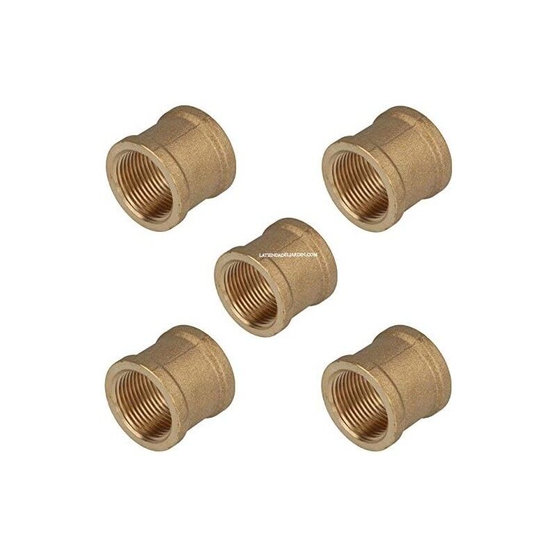

5 x Manguito hembra roscado 3/4' latón