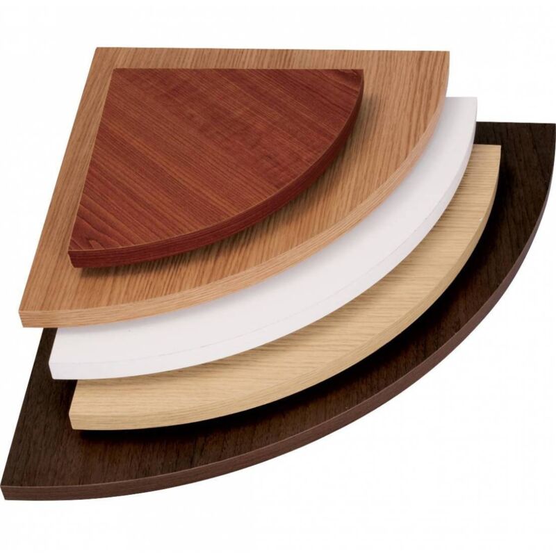 Ferramenta1.com - 5 x étagère d'angle carrée cerisier cm. 25x25x1.8