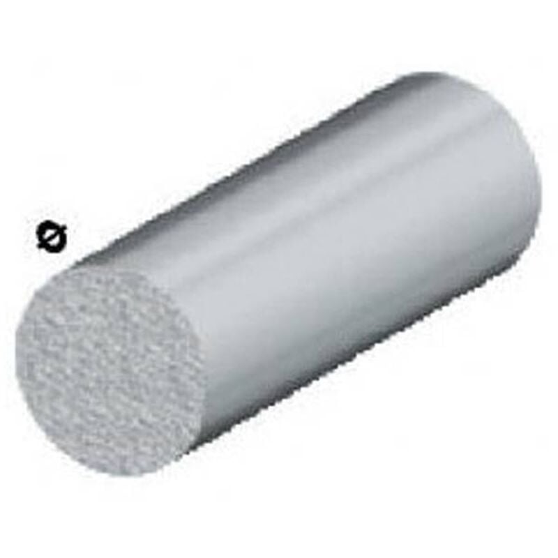 5 x profil argent h.100 cm rond plein d.8 mm