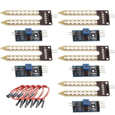 5 x Soil Moisture Sensor Hygrometer Modules Soil Moisture Sensor Compatible with Arduino including an E-Book