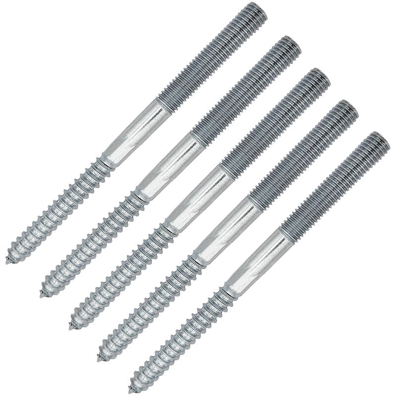 5 x Stockschraube M10 x 140 mm verzinkt