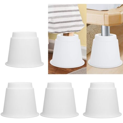 5-Zoll-Bett- und Möbelgestell – 4 stabile, runde Gestelle mit rutschfester Beschichtung für Tisch, Stuhl, Schreibtisch und Sofa