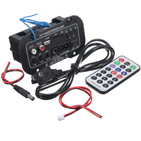 5-Zoll-Digitalverstärker für Autos, Bluetooth-Verstärker, HiFi-Bassverstärker, USB-/TF-Karten-Stereo-Fernbedienung, Auto- und Heimzubehör