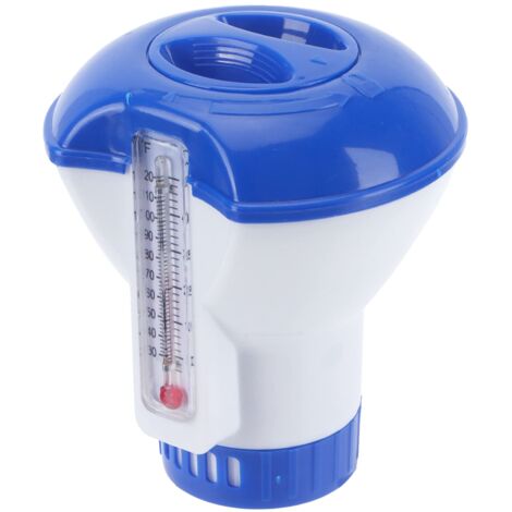 5 Zoll Schwimmender Pool-Chemikalienspender mit Thermometer für Bodenschwimmbder, Spas und Whirlpools
