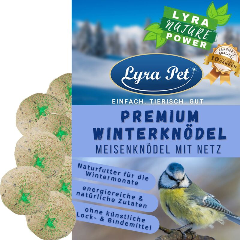 Lyrapetgmbh - 50 Stk. Lyra Pet® Premium Winterknödel mit Netz