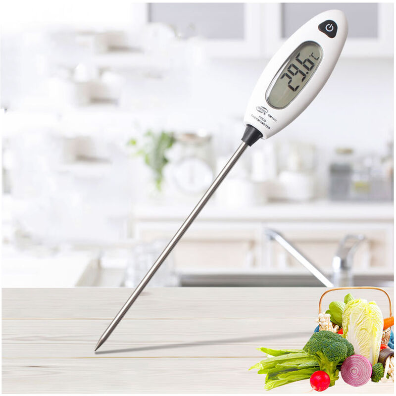 50-300 Degree Digital Cooking Thermometer Instant Thermometer Hot Drink Thermometer Milk Candy with Long Probe White